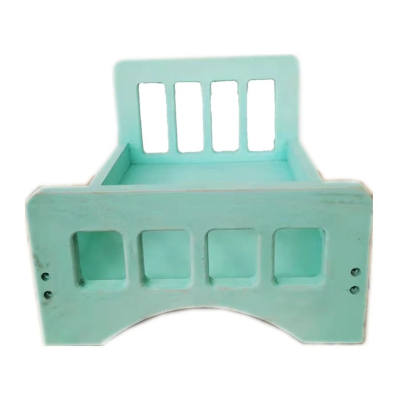 W3JF Newborn Posing Detachable Mini Bed Baby Infant Photo Shooting Props Wooden Crib | Мать и ребенок