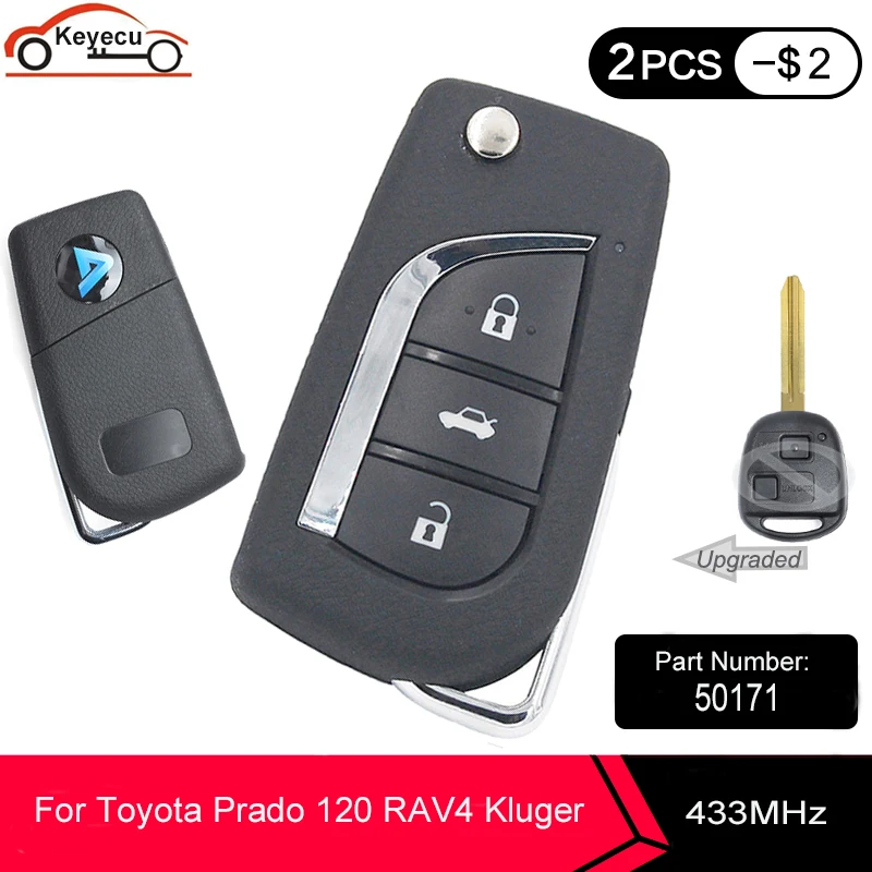 Запасной новый обновленный ключ KEYECU с дистанционным управлением чипом 433 МГц 4D67