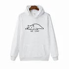 Женская и Мужская бархатная Толстовка Not Today Kawaii Cat Plus, модная повседневная толстовка с длинным рукавом, свитшот с принтом для влюбленных, одежда