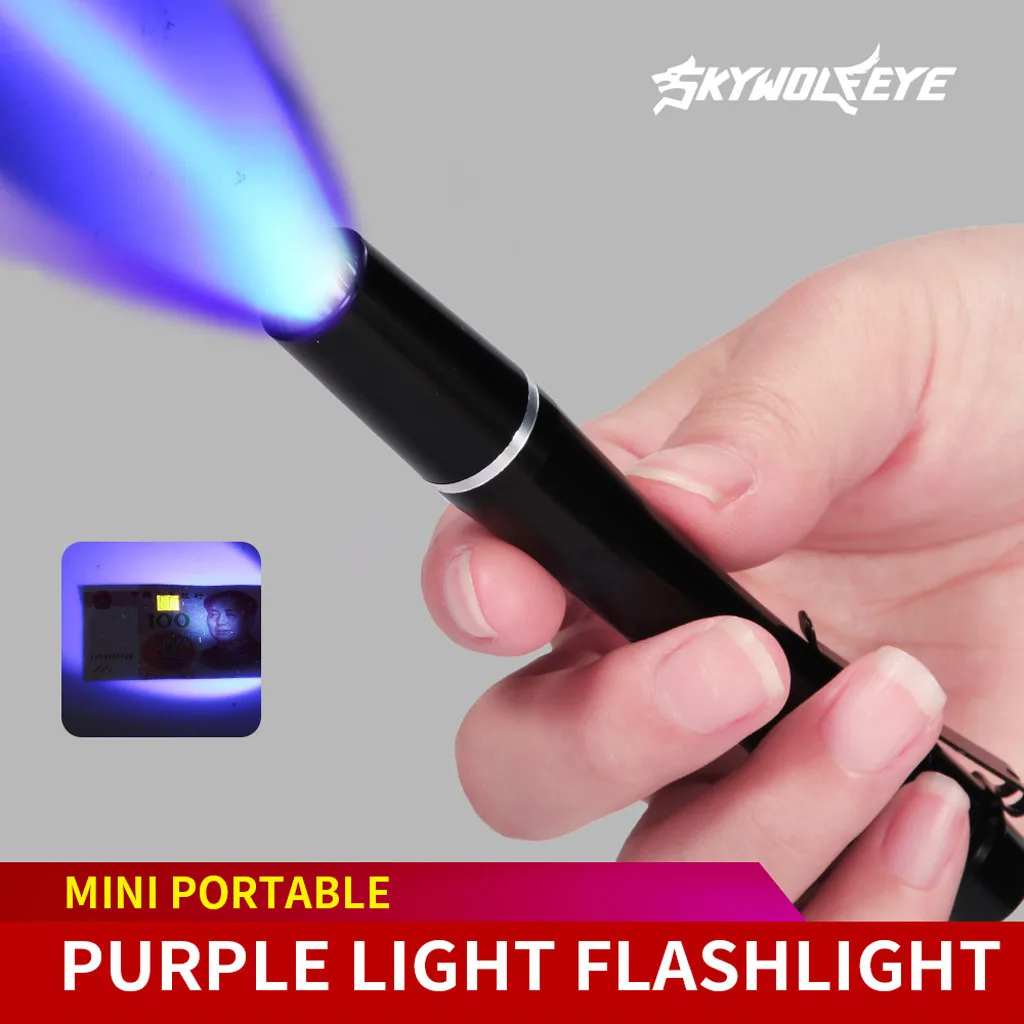 Uv Ultra Led Flashlight Blacklight Light 395 Nm Inspection Lamp Torch Detect Fluorescent Substances Blood Fingerprints Pet Urine