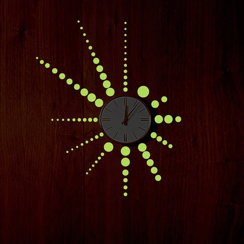 Светящиеся наклейки на стену в виде темных звезд круглые горошек 400 шт. домашний