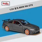 Спортивный автомобиль Maisto 1:24 BMW M4 GTS, серая, оранжевая, высокая модель автомобиля, литая металлическая модель автомобиля B66