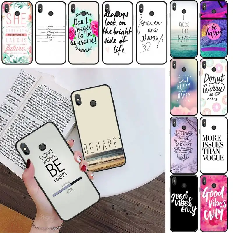 

Proverb Phrase Motto Good Vibes Only Love Phone Case For Xiaomi Redmi 4X 5Plus 6A 7 7A 8 8A Note 4 5 7 8 9 Note 8T 8Pro 9Pro