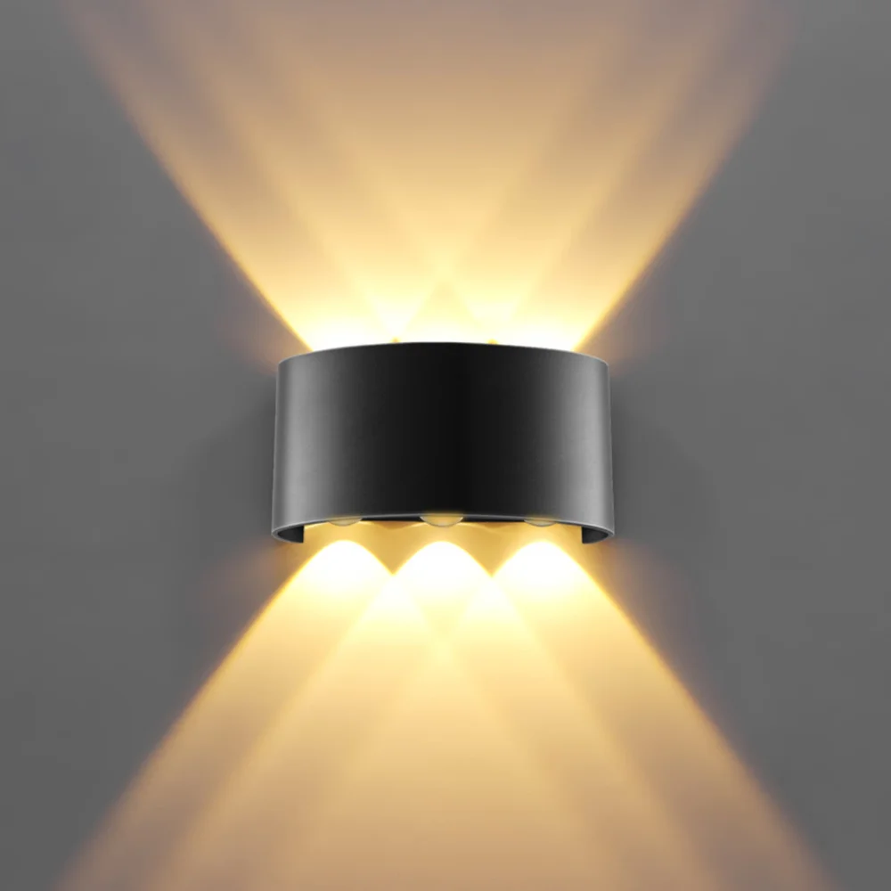 

Wall Lamp Indoor Damp Proof Arch Lamp Wall Lamp for Home (Black Warm White 6W)