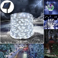 solar outdoor lights garland christmas home decoration fairy string light 51020m for room party new year bedroom garden decor