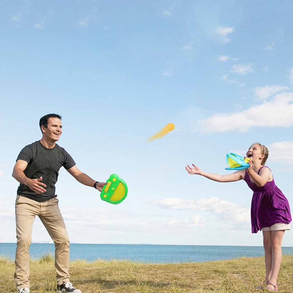 

2pcs/pack Kids Outdoor Game Toys Throw Catch Hand Hold Ball Rackets Sports Toys for Children Family Interactive Game Kids Gift