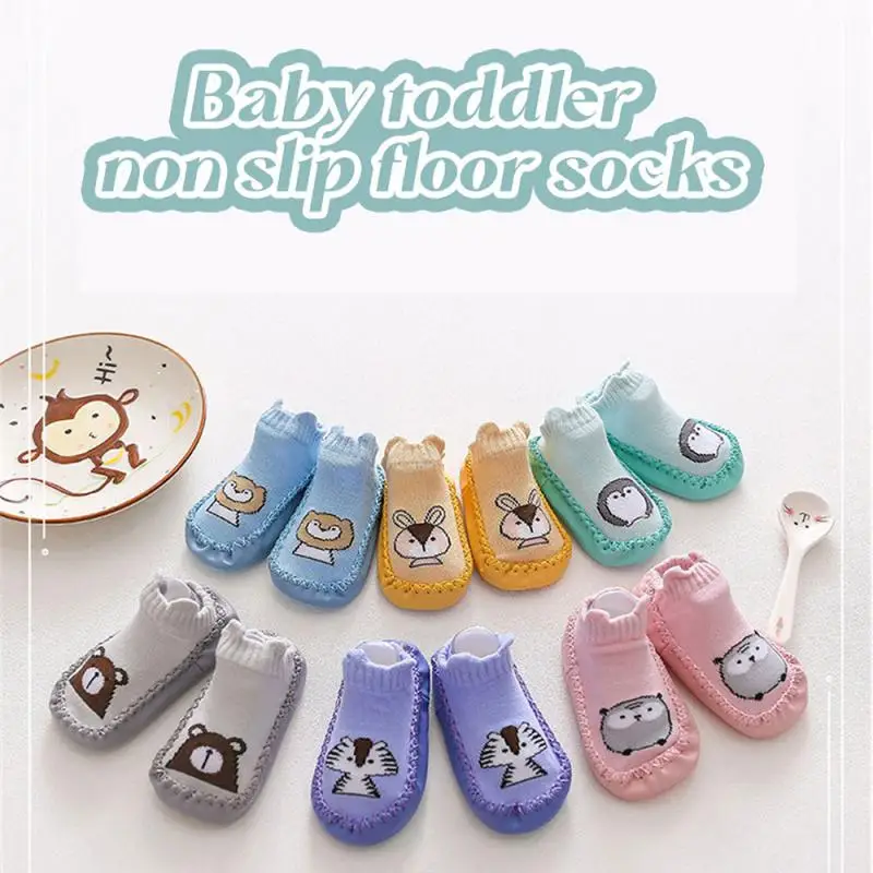 

Baby Socks With Rubber Soles Infant Sock Newborn Babies Autumn Winter Children Floor Socks Shoes Anti Slip Soft Sole Sock