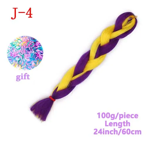 J4 MERISIHAIR, 24 дюйма, огромные косички, длинные, Омбре, Джамбо, синтетические плетеные волосы, вязанные крючком, блонд, розовый, синий, серый, волосы для наращивания, африканские - Цвет: J4