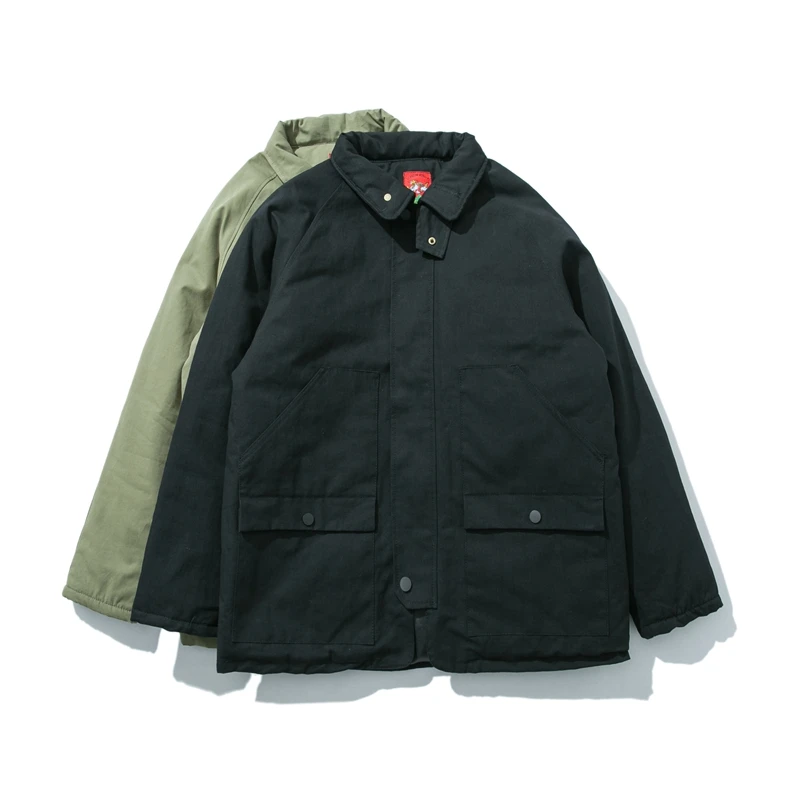 Парка мужская хлопковая Теплая стеганая куртка в японском стиле Брендовая