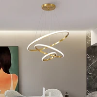 modern led chandelier 204060cm ring chandelier lighting outer emitting ring light living room decoration bedroom lighting