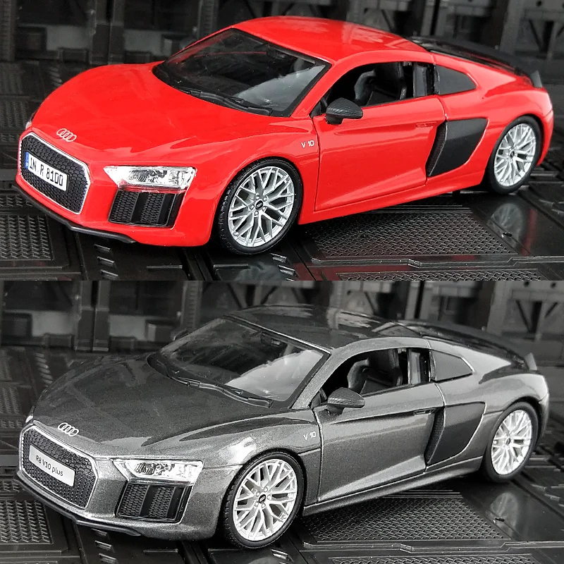 Модель спортивного автомобиля Maisto 1:24 Audi R8 V10 Plus из сплава Коллекционная модель