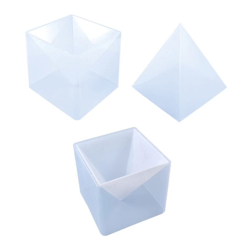 

Creative Pyramid Table Ornaments Crystal Epoxy Resin Mold Home Desk Decortaions Casting Silicone Mould DIY Crafts Jewelry Making