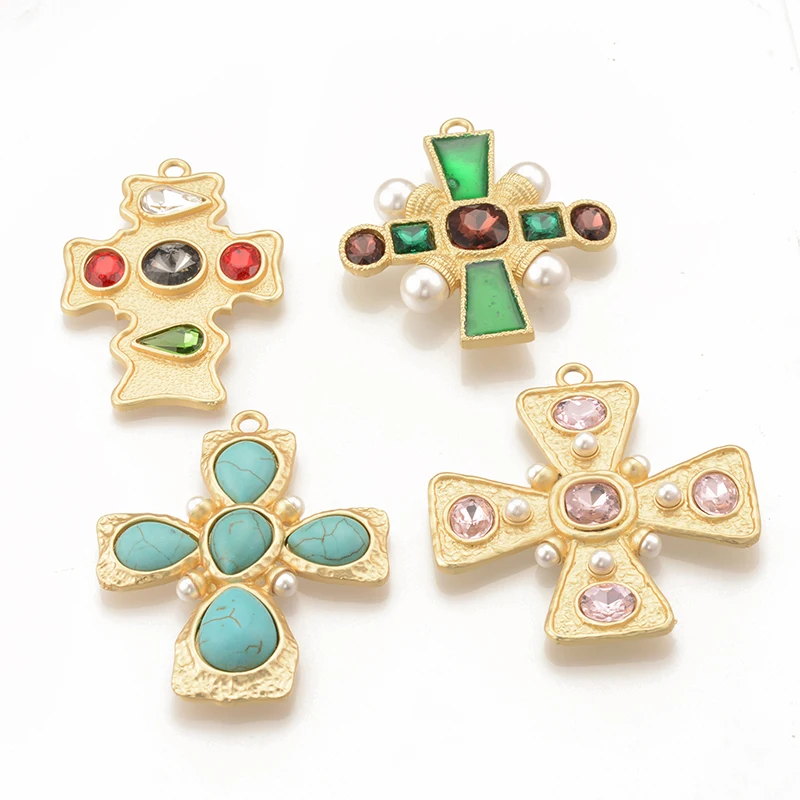 

2 PCS Jewelry Making Fashion Zinc Alloy Earrings Cabochon Pendant Dangle Earring For Women Bohemian Beach Summer Jewelry