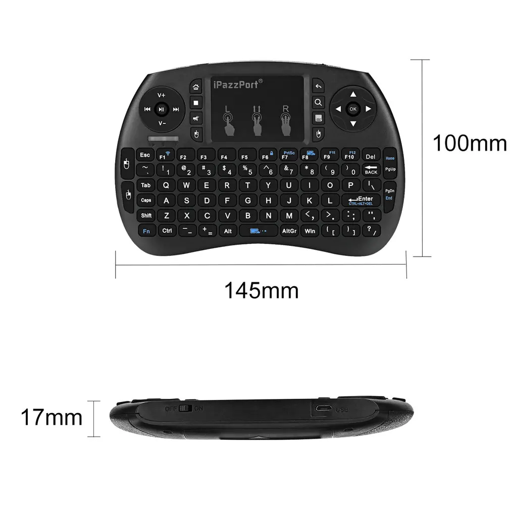 Портативная клавиатура 2 4G мини ручной Высокочувствительный умный тачпад Air Mouse