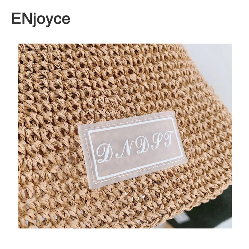 Женские и мужские соломенные шапки ENjoyce складывающаяся Панама в рыбацком стиле