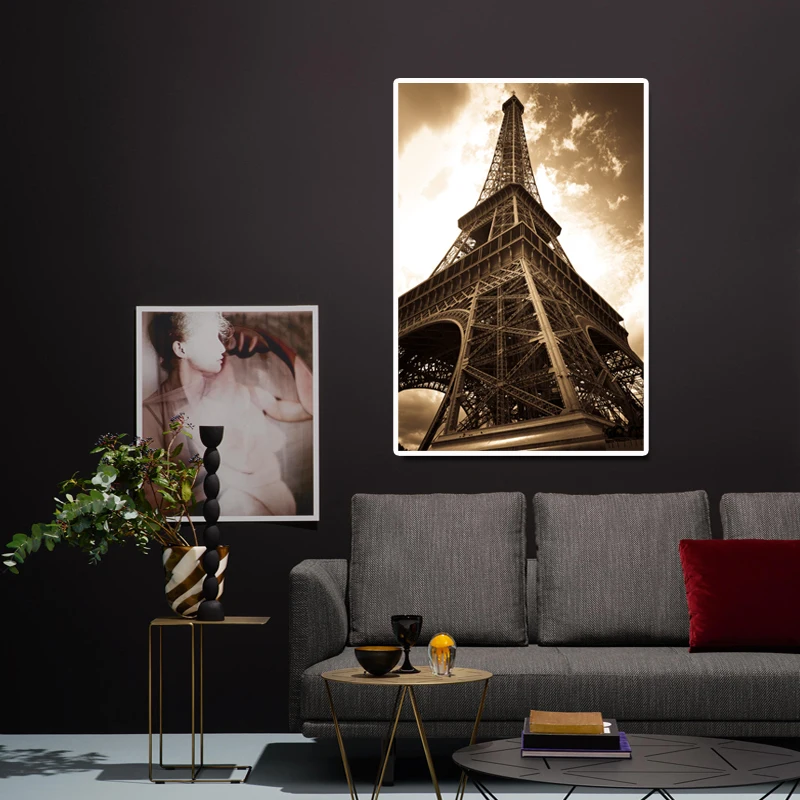Холст настенные картины Париж башня Ретро Настенные постеры для дома
