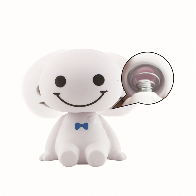 Мультяшные пластиковые милые игрушки-роботы с вращающейся головой кукла