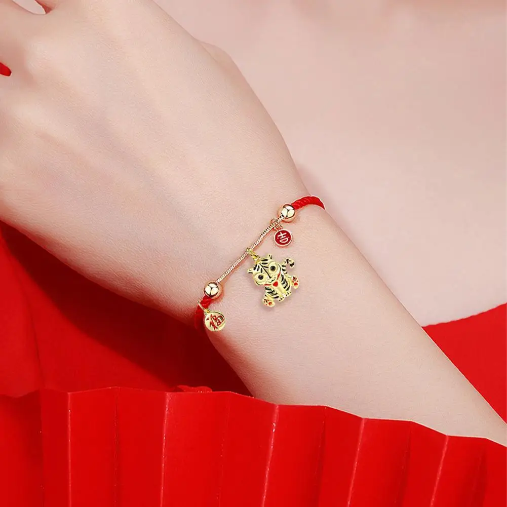 2022 китайский стиль новый год Тигровая веревка красные веревки браслеты ручной