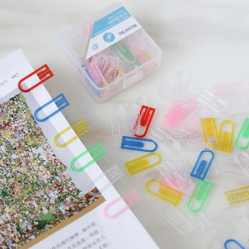 

60pcs Candy Color Paper Clips Mini Stationery Clip Pins Practical DIY Handcraft Decoration Supplies Colourful Paperclips