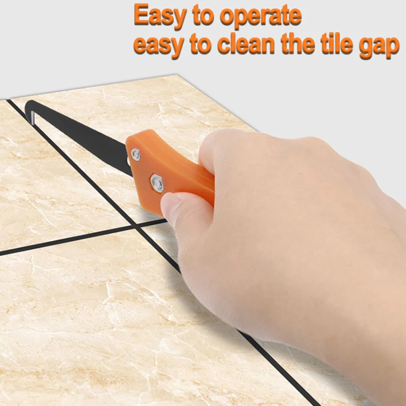 

New Durable Tile Gap Repair Tool Hook Knife Cleaning and Removal of Old Grout Hand Tools Tungsten Steel Joint Notcher Collator