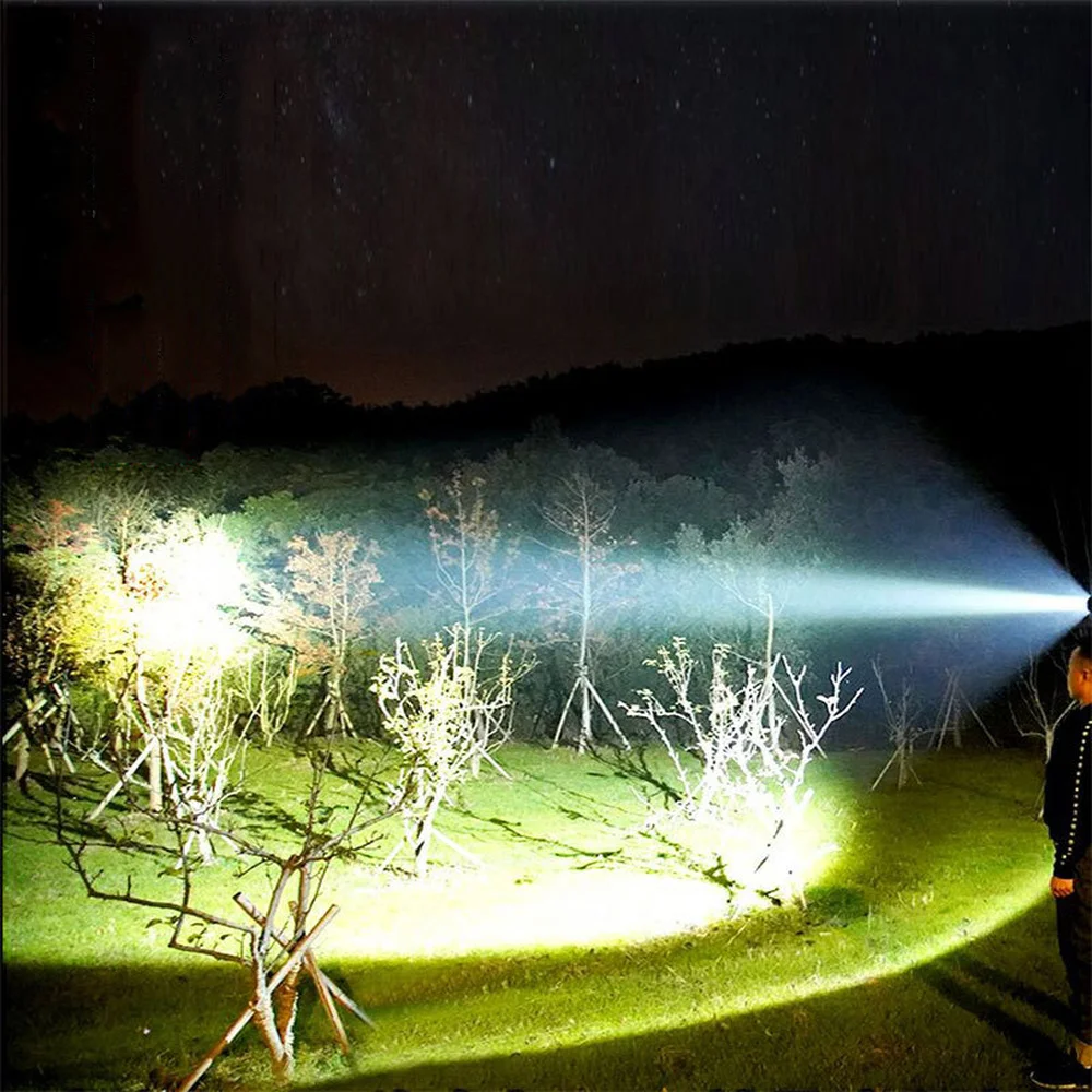 

ZHIYU Powerful 26650 XHP50 LED Flashlight Ultra Bright 2 Modes Fixed Focus Torch Lamps DC Rechargeable Camping Hiking Lantern