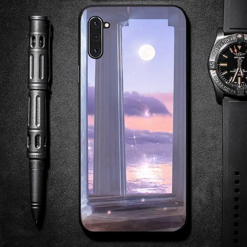 

Moon starry sky sun creative illustration Phone Case For Samsung galaxy S A note 6 7 8 9 10 20 31 40 50 51 71 edge plus 5G