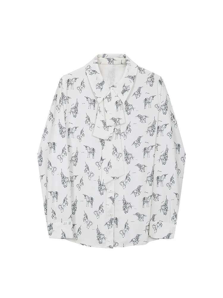 

Spring new white shirt Mini fresh shirt long sleeve bow top 2020