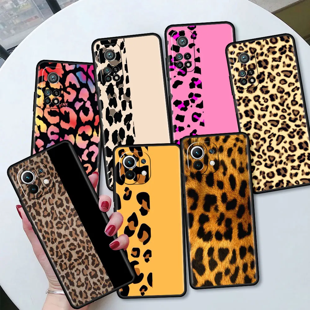 

Leopard Print Panther Tpu Case For Xiaomi Poco X3 NFC M3 F1 Phone Capa for Mi 11 10T Pro 9T CC9 CC9E Note 10 A2 Lite Soft Cover