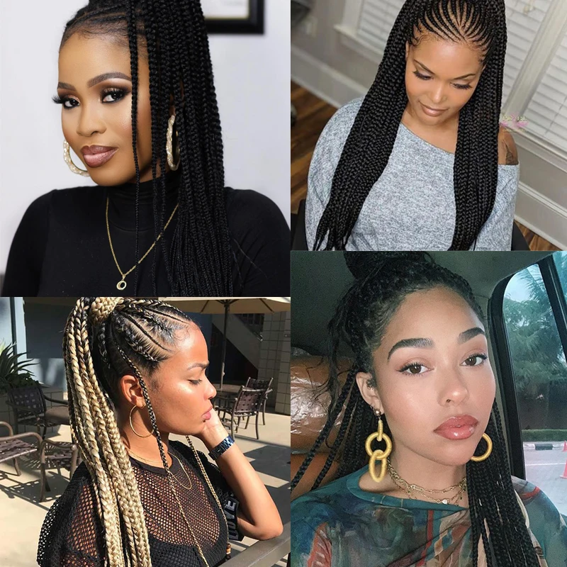 

WERD 2021 Trends Colorful Wig Bandage Ponytail Synthetic Fiber Gradient Color Braided Hair Extension Street Style