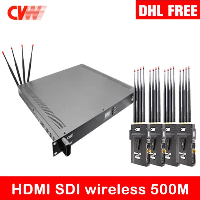 SDI Беспроводная 500m 4TX 1RX BEAMLINK-Quad Беспроводная система передачи данных на большие расстояния HD