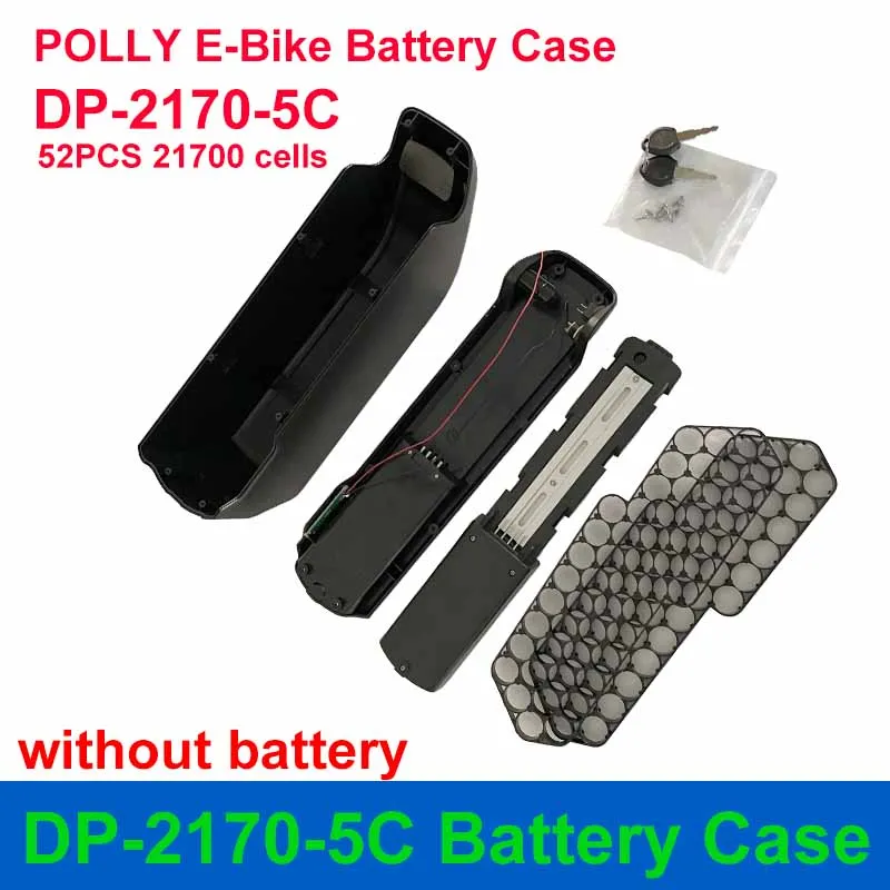 REENTION POLLY DP-2170-5C Battery Case Accessories 36V 48V Box Nickel Strip BMS 52PCS 21700 Cells for DIY DP-5C E-Bike Battery