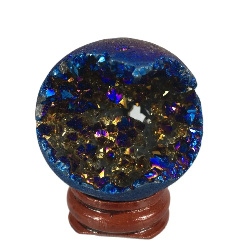 

Сферический кварцевый натуральный шар Aura Crystal Cluster Healing камни, минералы Geode Wichcraft Wicca украшения для дома для комнаты