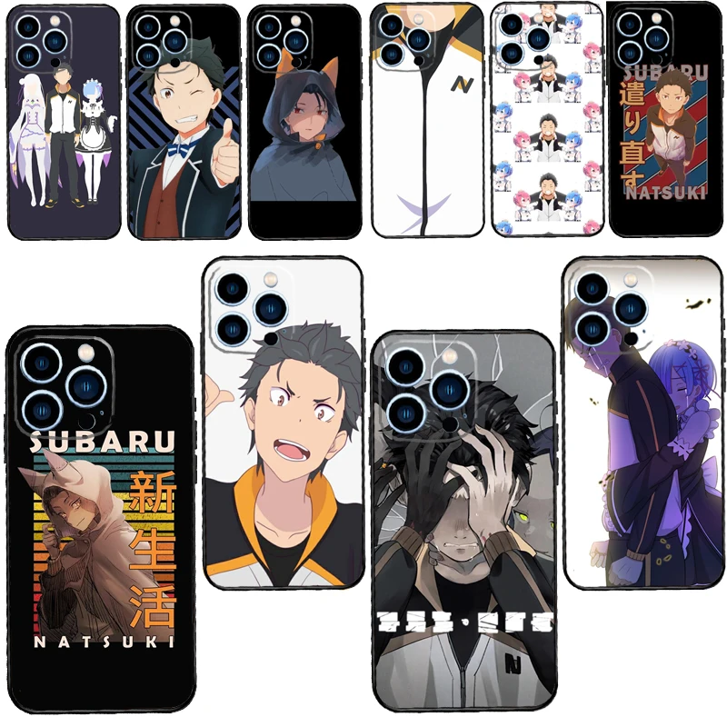 Чехол Natsuki Subaru Re Zero для iPhone XR X XS Max 5S 6S 7 8 Plus SE 2020 11 12 13 Pro Mini чехол телефона | Мобильные