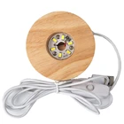 2022 хрустальный шар, светодиодные ночники, бытовое украшение, силиконовая форма, деревянная светодиодная подсветка, Одуванчик, сушеный цветок