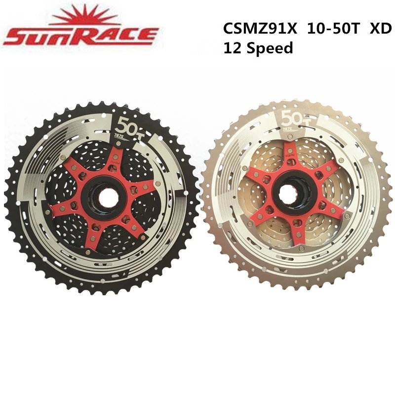 Кассета велосипедная Sunrace CSMX9X 11 скоростей 10-46T 12 Скоростей CSMZ91X 10-50T подходит для SRAM