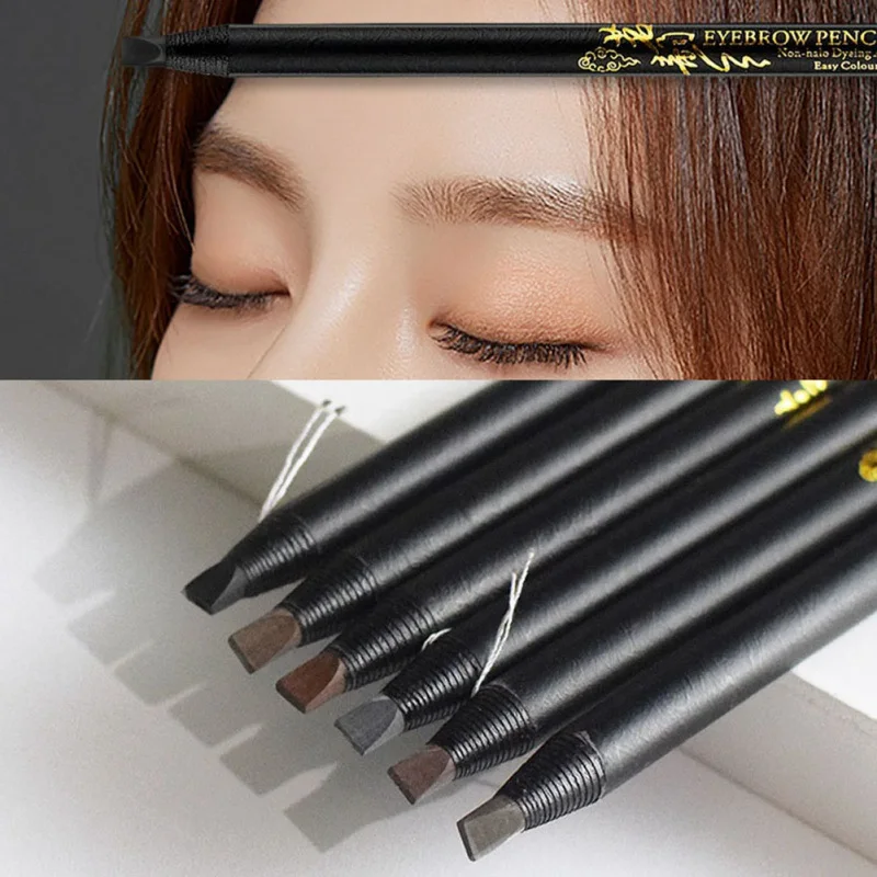 Отшелушивающий карандаш для бровей водостойкий легко окрашиваемый хорошее