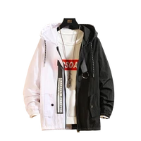 mens hooded jackets 2021 spring causal windbreaker men fashion color matching sunscreen clothesjackets coats m 4xl