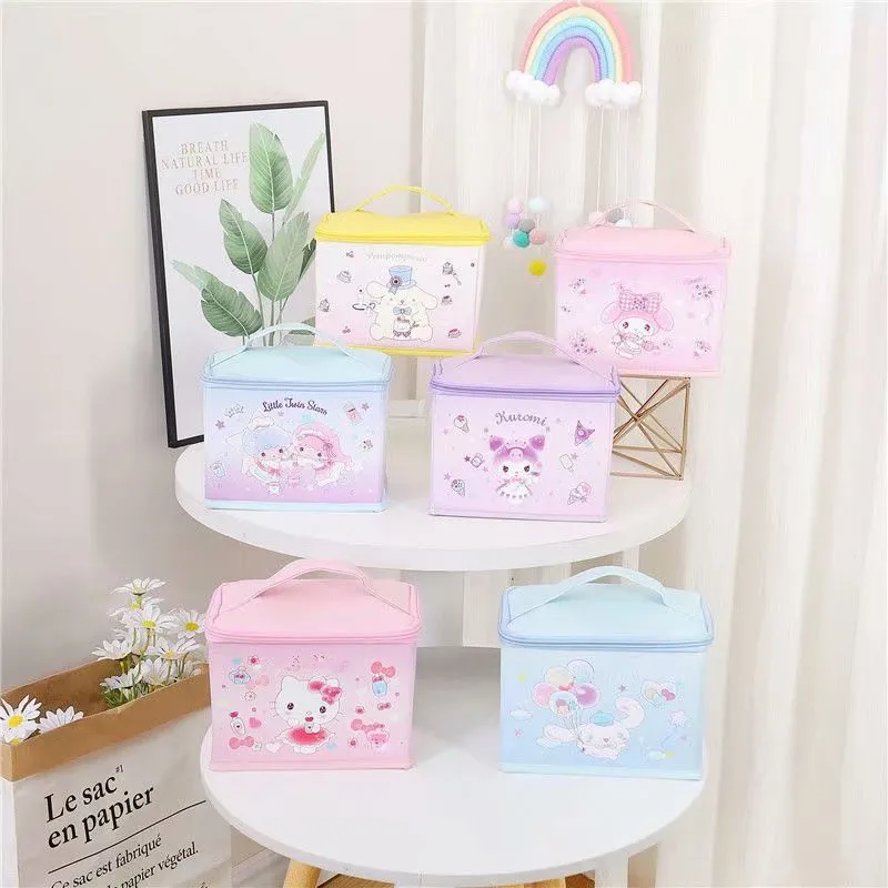 

Cute cartoon portable cosmetic case cosmetic bag skin care products portable organize tote bag