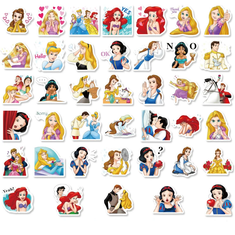 Для выведения токсинов 40 шт Disney наклейки с картинками принцесс Микки кошка Мэри