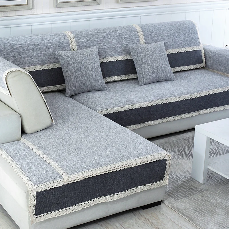 1 шт. хлопковый льняной тканевый чехол для дивана современный стиль мягкий