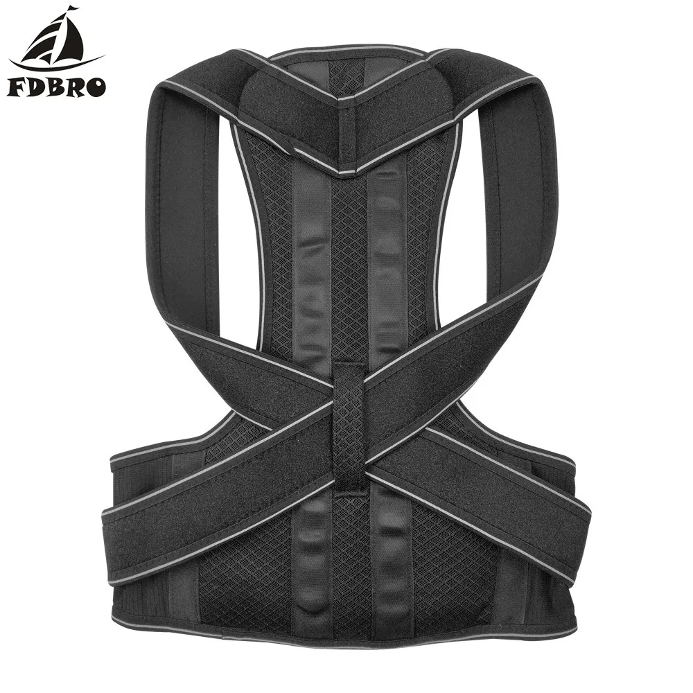 Новый Поддерживающий Пояс FDBRO для спины регулируемый Корректор осанки