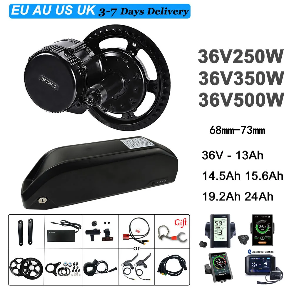 

Bafang BBS02B 36V 500W BBS01B 250W 350W Mid Drive Motor Bike Electric Bicycle Conversion Kits 8fun BBS01 BBS02 Central Engine