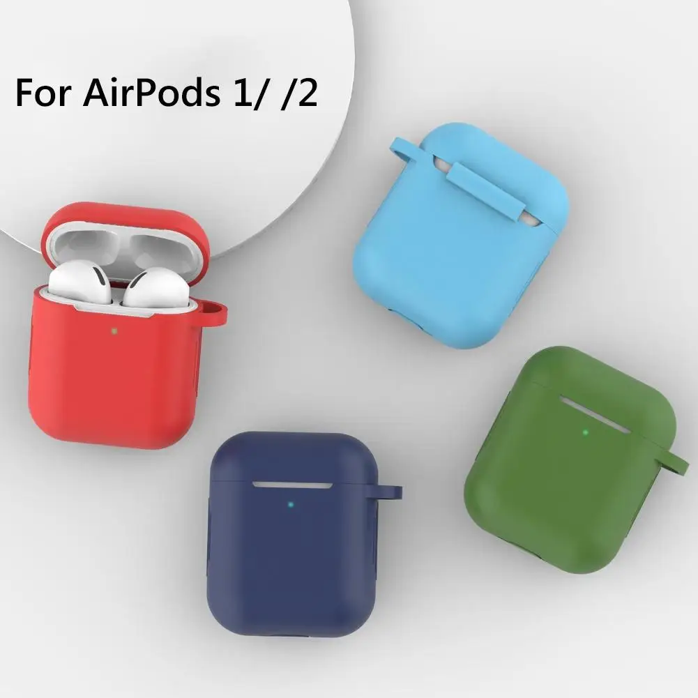 

Мягкие силиконовые чехлы для Airpods 1/2, защитный чехол для беспроводных наушников Bluetooth, чехлы для зарядных устройств Air Pods