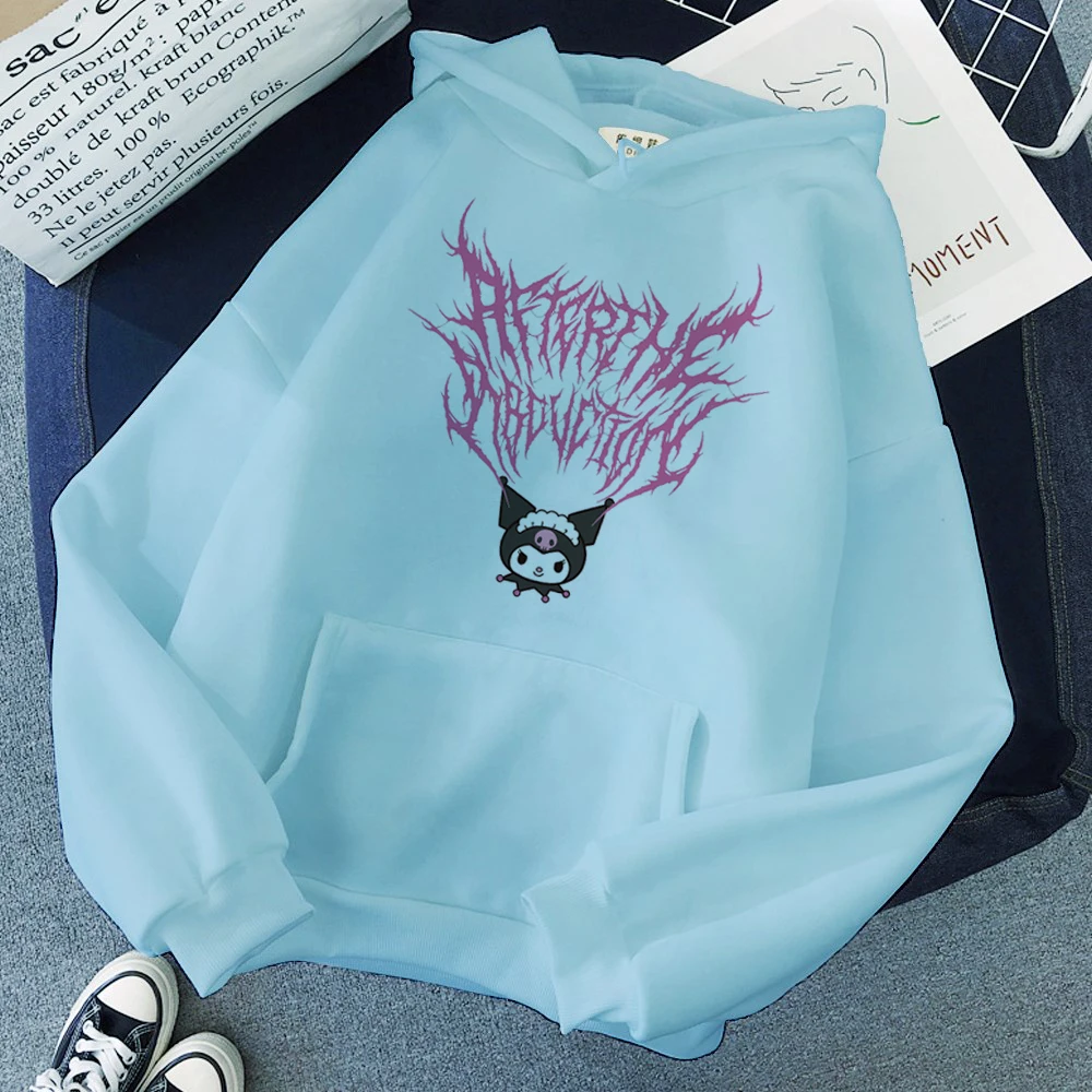 Japanese Style Cartoon Aesthetic Hooded Sweatshirts Women O-Neck Streetwear Girl Pullover Hoodies Harajuku Gothic Hedging Jacket