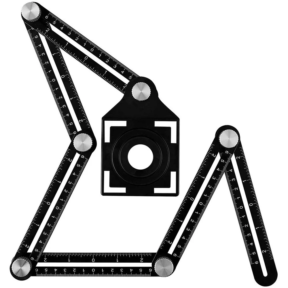 

Aluminium Alloy Angle Ruler Finder Measuring Perforated Mold Template Tool Deformed Freely Tile Hole Locator Drill Guide Tools
