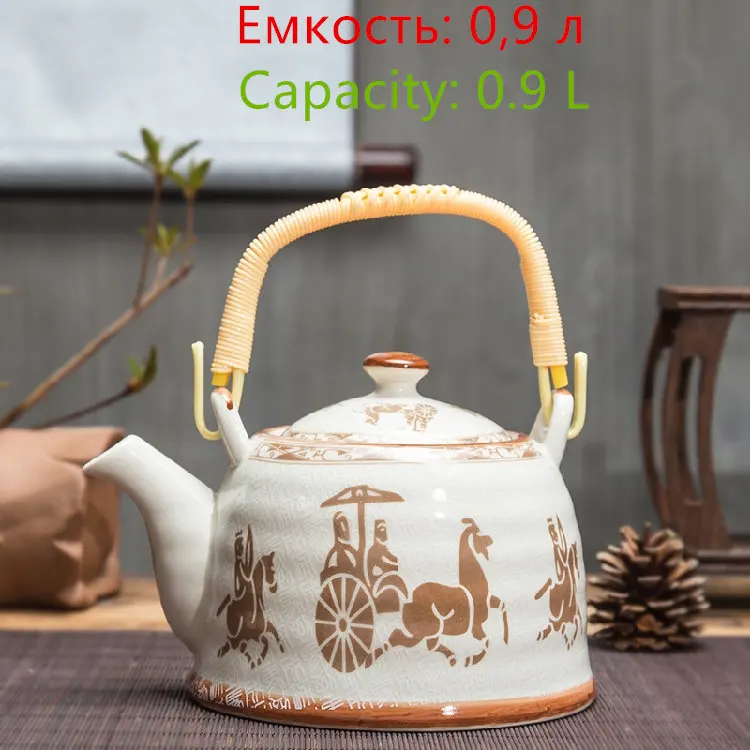 Керамический чайник, кухонный вареный чай, керамический чайник, фарфоровый чайник, много цветов на выбор - Цвет: as picture color