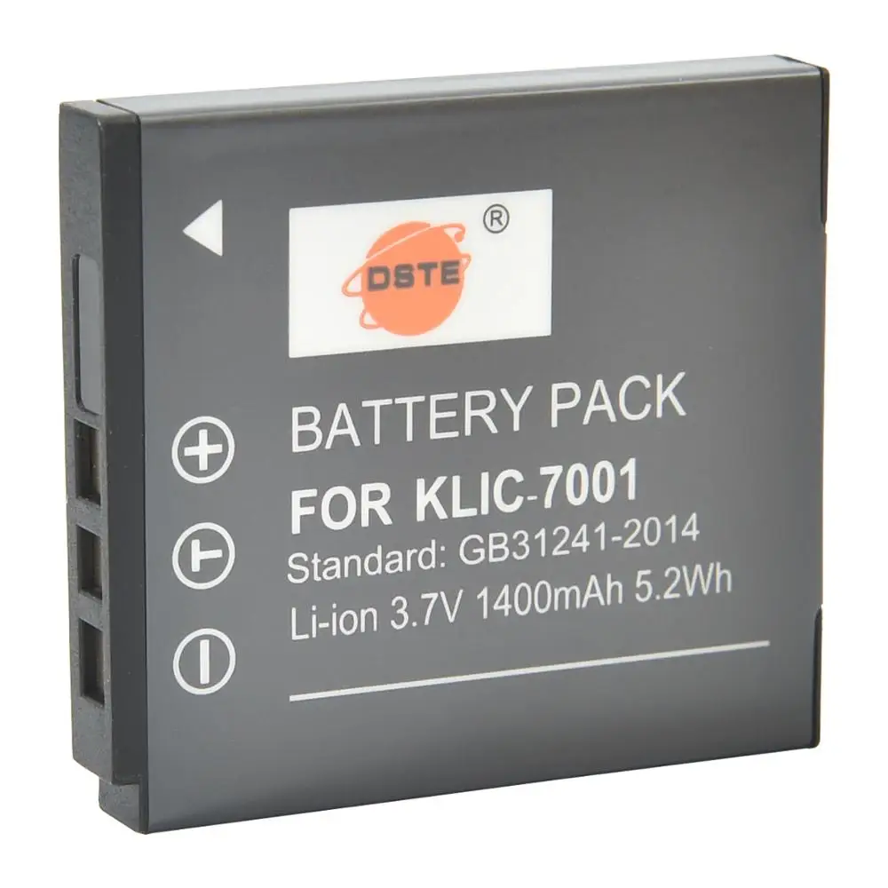 DSTE 2PCS KLIC-7001 Camera Battery for KODAK V550 V570 V610 V705 M753 M763 M853 M863 M893 M1063 | Электроника
