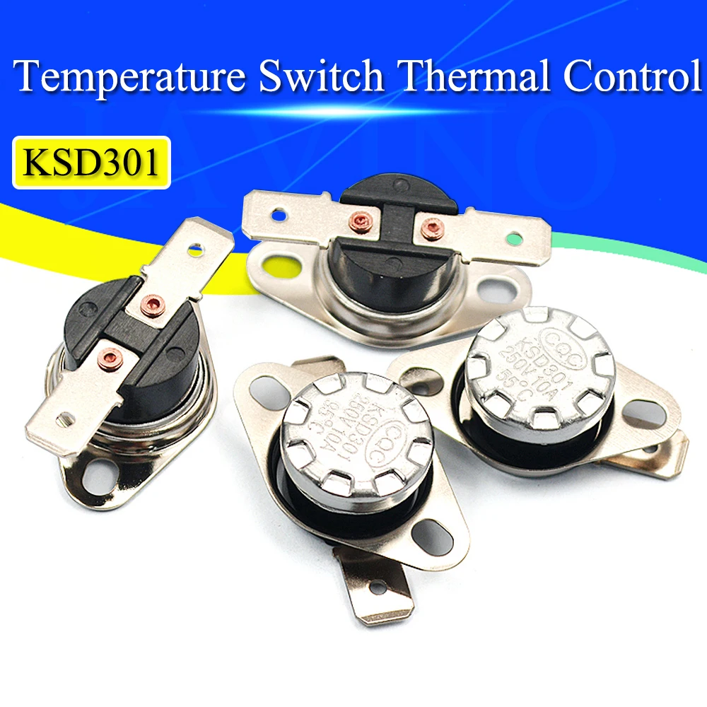 Bimetal thermostat KSD301 0C~350C Temperature Switch Thermal Control 85C 95C 105C 125C 135C 145C 180C 250C 300C 350C Degree |