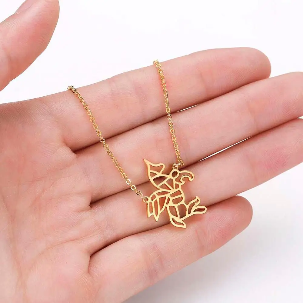 Чандлер 1 шт. летающее ожерелье с единорогами оригами Единорог голова чокер