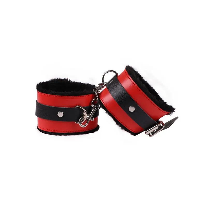 БДСМ бондаж сексуальный плюшевый 8 частей наручники кожаный костюм набор